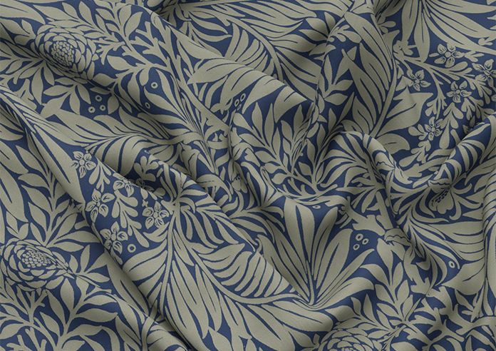 William Morris At Home Larkspur, Woven Indigo - Made to Measure Curtains - Image 4